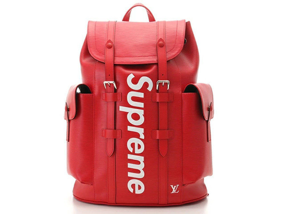 Louis Vuitton Christopher Backpack Epi Leather Red